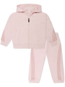 Moncler Enfant survêtement à patch logo - Rose