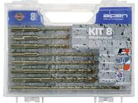 Alpen 80704100100 Carbide Hamerboorset 8-delig 5 mm, 6 mm, 6 mm, 8 mm, 8 mm, 8 mm, 10 mm, 12 mm SDS-Plus 1 set(s)