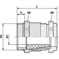 LAPP 54000015 Wartel PG9 Messing Messing 50 stuk(s) - thumbnail