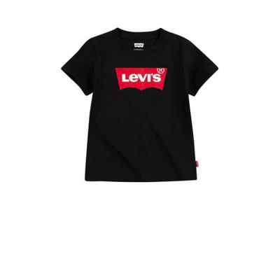 Levi's Kids T-shirt Batwing met logo zwart