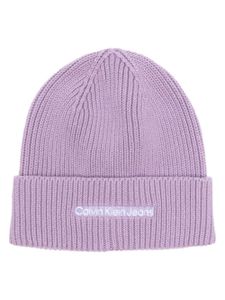 Calvin Klein Jeans bonnet Institutional en coton biologique - Violet