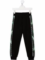 MSGM Kids pantalon de jogging à bandes contrastantes - Noir