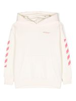 Off-White Kids hoodie en coton à logo imprimé - Blanc