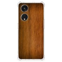 OPPO A98 Stevig Telefoonhoesje Donker Hout