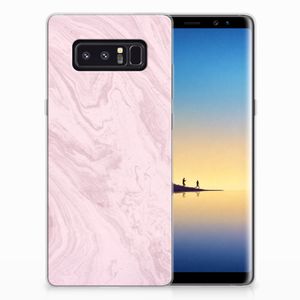 Samsung Galaxy Note 8 TPU Siliconen Hoesje Marble Pink - Origineel Cadeau Vriendin