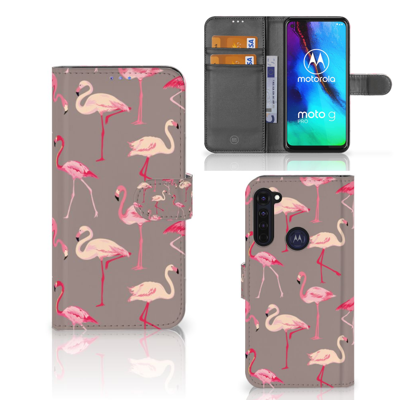 Motorola Moto G Pro Telefoonhoesje met Pasjes Flamingo Motorola Moto G Pro Telefoonhoesje met Pasjes Flamingo
