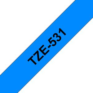 Brother TZe-531 Labeltape Tapekleur: Blauw Tekstkleur: Zwart 12 mm 8 m