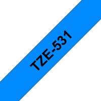 Brother TZe-531 Labeltape Tapekleur: Blauw Tekstkleur: Zwart 12 mm 8 m