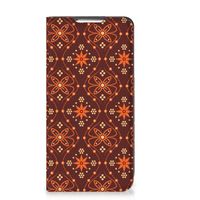 Samsung Galaxy S22 Hoesje met Magneet Batik Brown - thumbnail