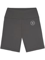 Sporty & Rich short cycliste à logo imprimé - Gris