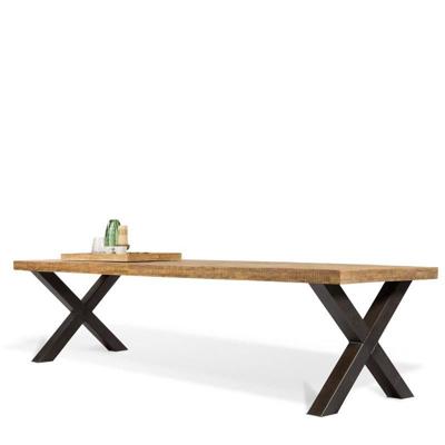 Eettafel Everglades 260x100 | Hout  | Rubberwood | Zwart Donkerbruin Bruin