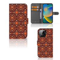 iPhone 14 Pro Max Telefoon Hoesje Batik Brown - thumbnail