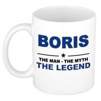 Naam cadeau mok/ beker Boris The man, The myth the legend 300 ml   -