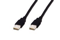 Digitus USB 2.0, USB A - USB A, 1 m USB-kabel Zwart - thumbnail