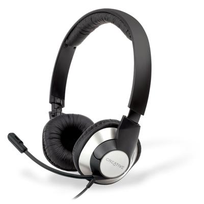 Creative Labs ChatMax HS-720 Headset Hoofdband Zwart, Zilver