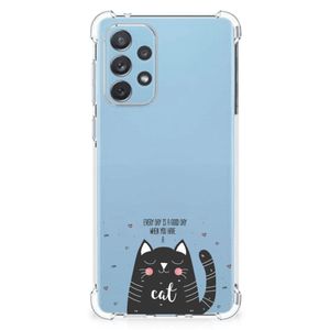 Samsung Galaxy A73 Stevig Bumper Hoesje Cat Good Day