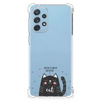 Samsung Galaxy A73 Stevig Bumper Hoesje Cat Good Day - thumbnail