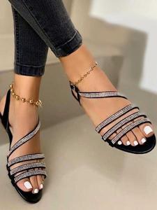 Pu Casual Plain Summer Slide Sandals