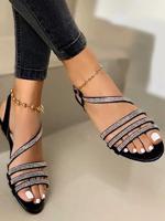 Pu Casual Plain Summer Slide Sandals - thumbnail