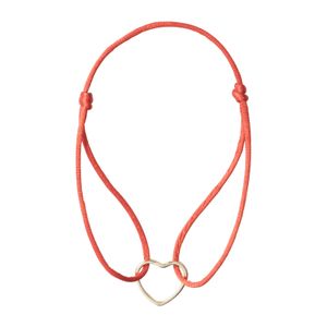 Armband hart - koraal/goud - ø29-30 cm