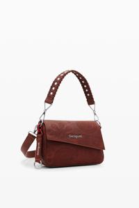 Handtas S met borduursels - BROWN - U