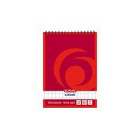 Herlitz 110734 notitieblok, geruit, A7, 50 vellen oranje, 1 stuk