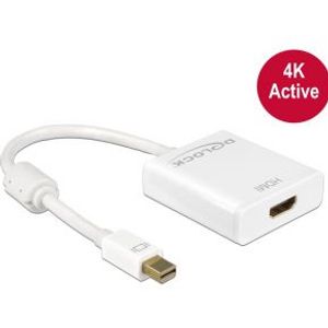 Delock 62612 Adapter mini DisplayPort 1.2 male > HDMI female 4K Actief wit