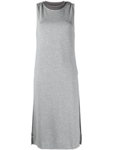 izzue robe sans manches à col rond - Gris