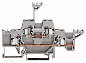 WAGO 280-543 Doorgangsklem 2-etages 5 mm Spanveer Toewijzing: L Grijs 50 stuk(s)