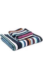 Missoni Home serviette en coton à rayures - Noir