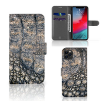 Apple iPhone 11 Pro Max Telefoonhoesje met Pasjes Krokodillenprint - thumbnail