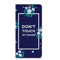 Motorola Edge 20 Pro Design Case Flowers Blue DTMP - thumbnail