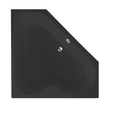 Ligbad Inbouw Xenz Cyprus Hoekbad 1-2 Persoons Duobad 145x145x50cm Acryl Ebony Zwart Mat met Poten