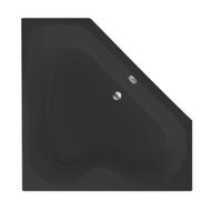Ligbad Inbouw Xenz Cyprus Hoekbad 1-2 Persoons Duobad 145x145x50cm Acryl Ebony Zwart Mat met Poten