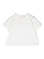 Emporio Armani Kids logo embroidered cotton T-shirt - Blanc