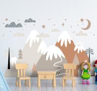 Stickers kinderkamer Scandinavische bergen alika - thumbnail