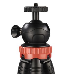 Hama Tripod 1/4 inch Werkhoogte: 23 - 105 cm Zwart, Zilver, Rood Voor smartphones en GoPro