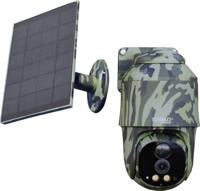 Technaxx 4G PT Dome Outdoor Bewakingscamera TX-290 met 5W zonnepaneel - 360° PTZ, 4MP FullHD Video, Nachtzicht, PIR Bewegingsdetectie, Werkt op batterijen, IP65, 2-weg audio, SIM- en MicroSD-kaart