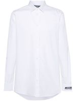 Moschino chemise à logo brodé - Blanc