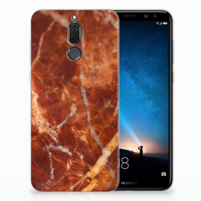 Huawei Mate 10 Lite TPU Siliconen Hoesje Marmer Bruin