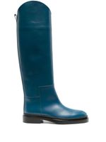 Jil Sander bottes en cuir - Bleu