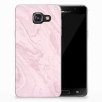 Samsung Galaxy A3 2016 TPU Siliconen Hoesje Marble Pink - Origineel Cadeau Vriendin
