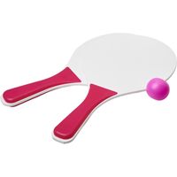 Roze/witte beachball set buitenspeelgoed