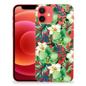 iPhone 12 Mini TPU Case Orchidee Groen