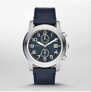 Horlogeband Marc by Marc Jacobs MBM5084 Leder Blauw 24mm