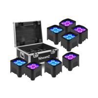 Beamz 8x BeamZ BBP94W accu Uplight in flightcase