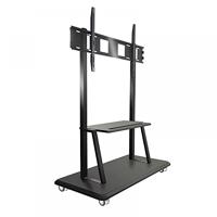 Techly ICA-TR31 draagbare flatscreen voet, 2,79 m (110 inch), zwart, 2,79 m (110 inch), TV, 140 kg, 1200 x 600 mm)