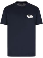 Emporio Armani t-shirt en jersey à patch logo - Bleu - thumbnail