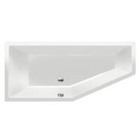 Ligbad Inbouw Xenz Society Compact Vijfhoek Links 80x180x44cm Acryl Wit Hoogglans met Poten