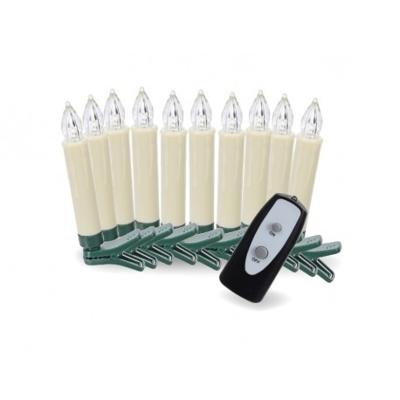 Kerstverlichting 10 Losse kaars met afstandsbediening warm wit Kerstverlichting 10 Losse kaars met afstandsbediening warm wit